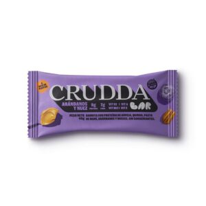 Crudda Bar Proteica Sabor Arándano y Nuez x40g - Crudda
