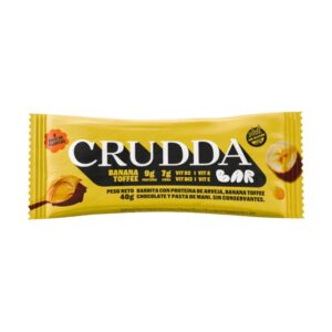 Crudda Bar Proteica Sabor Banana y Toffee x40g - Crudda
