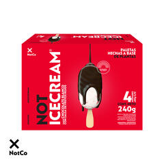 Not Ice Cream Paleta Chocolate Blanco 4u x 240g - NotCo