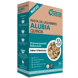 Pasta de Legumbres Fusilli con Alubias y Quinoa x 300g - Wakas