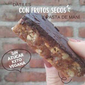 BARRITA DE FRUTOS SECOS & DÁTILES S/AZÚCAR - 50GR. - CARMELA TOMASSA