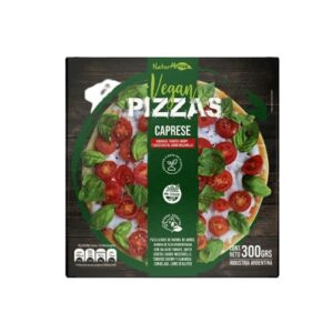 Pizza a Base de Harina de Arroz de Mozarella, Tomates y Albahaca x 400g - Naturalrroz