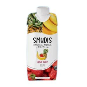 JUGO NATURAL SMUDIS - MIX BANANA, ANANA Y FRUTILLA 500ML. - SMUDIS