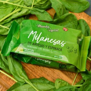 Milanesa proteína arveja y espinaca - 4un - Mundo Vegetal
