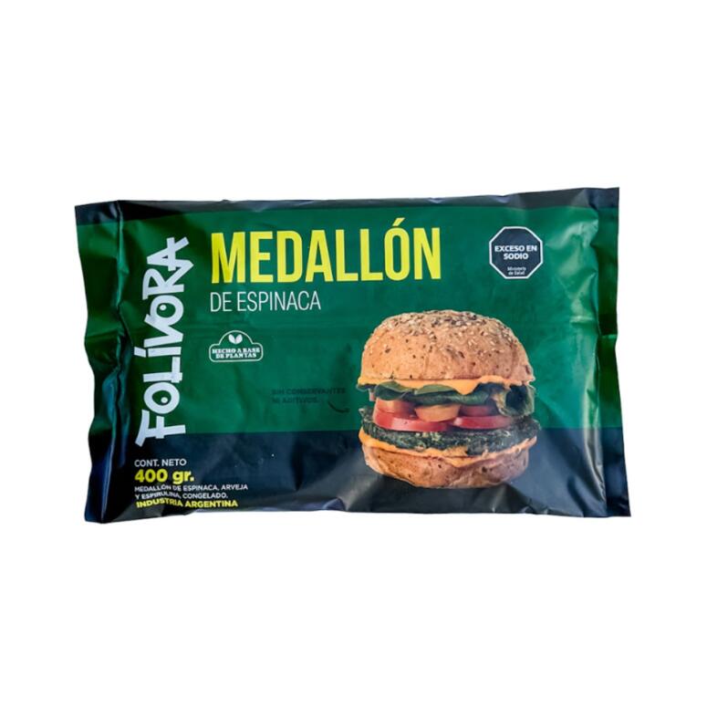 Medallon de Espinaca, Arvejas y Espirulina x 400g - Folivora