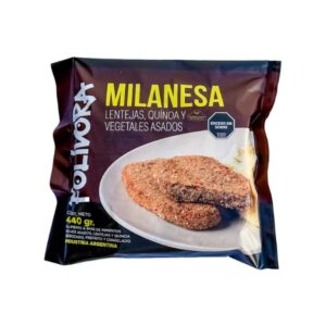 Milanesa de Lentejas, Quinoa y Vegetales Asados - 440g - FOLIVORA