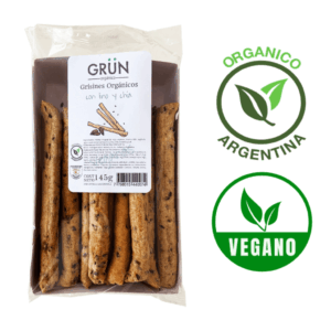 Grisines orgánicos integrales chía y lino - GRÛN