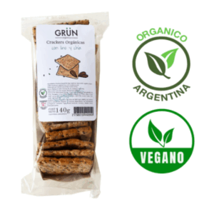Crackers orgánicas integrales chía y lino - GRÛN