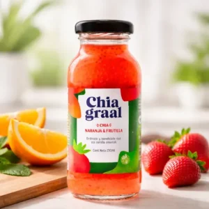Jugo de Frutilla, Naranja & Chia - Chia Graal